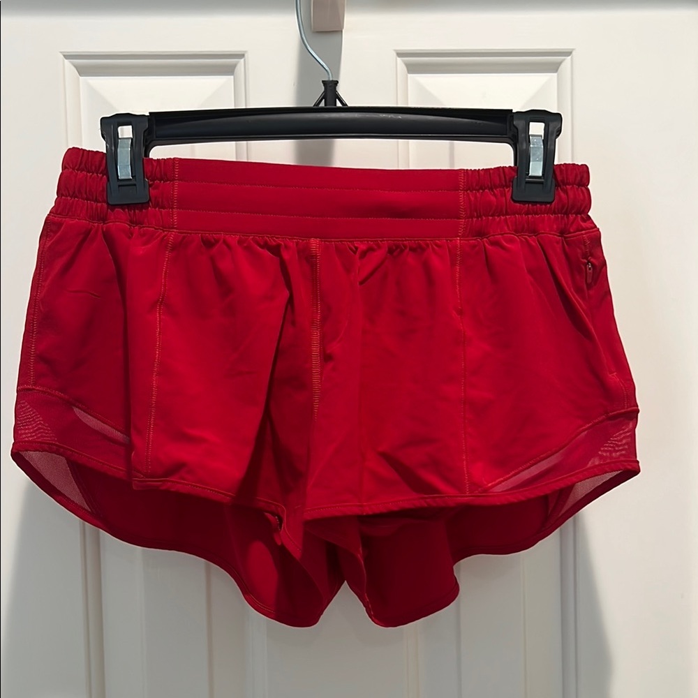 Women's Red Athletic Shorts